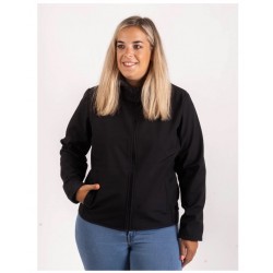 Naiste softshell jope fliisvoordiga Slim, must