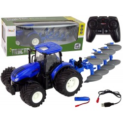 RC puldiga traktor 1:24 sinine