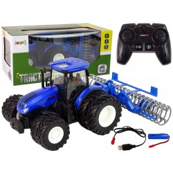 RC puldiga traktor 1:24 sinine