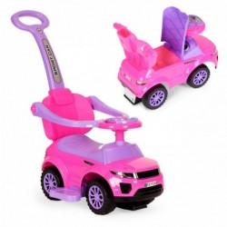 Tõukeauto 3in1 mänguauto, roosa