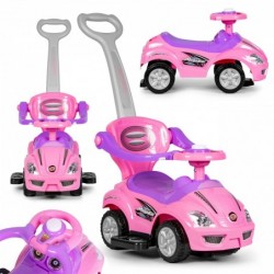 Tõukeauto 3-ühes deluxe - roosa