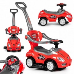 Tõukeauto 3-ühes deluxe - punane