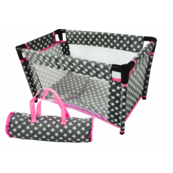 Star Bed for Dolls Alice Grey Pink