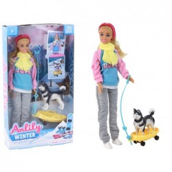 Anlily nukk koos Husky Sled Dog Winter Editioniga