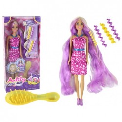 Anlily Doll pikkade lillade juuste komplekt