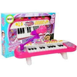 Klaviatuur Klaver 24 klahvi USB mikrofon Roosa